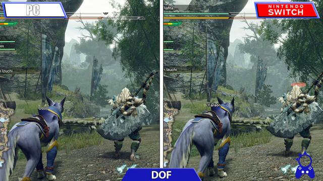 Comparan la demo de Mosnter Hunter Rise en sus versiones de Nintendo Switch y PC