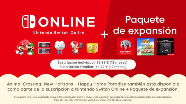 Nintendo Switch Online Paquete de Expansión ya disponible