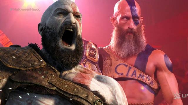 Un luchador de WWE aparece en el ring disfrazado de Kratos, de God of War.