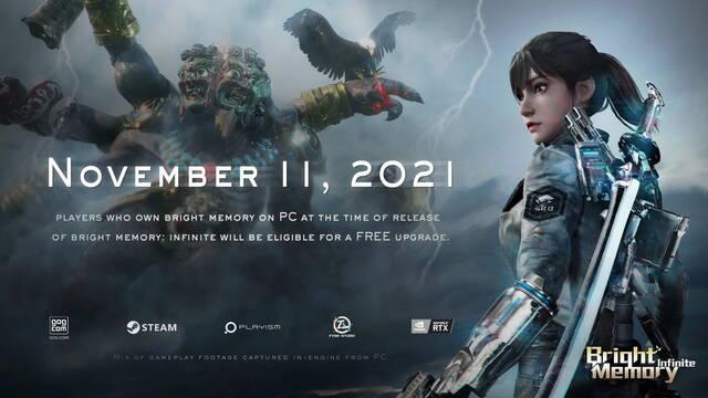Fecha de lanzamiento de Bright Memory: Infinite en PC.