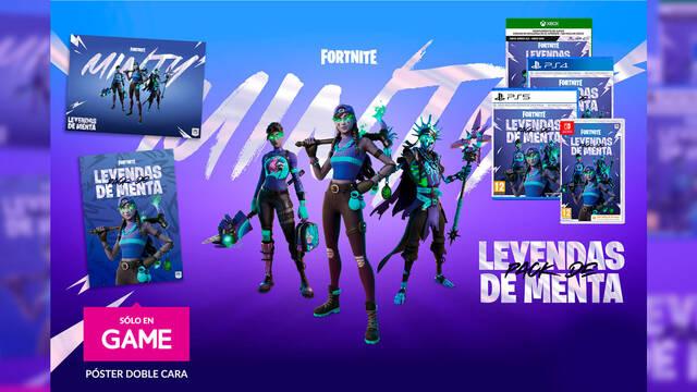 Reserva Fortnite Pack Leyendas de Menta en GAME y ll�vate un p�ster exclusivo a doble cara