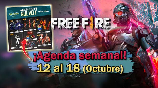 FREE FIRE | Agenda semanal del 12 al 18 de octubre: Todas las novedades de la tienda