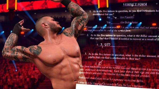 La tatuadora de Randy Orton gana el juicio contra 2K Games y WWE 2K.