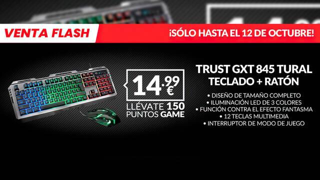 PACK GAMING TRUST GXT 845 TURAL TECLADO + RAT�N LED MULTICOLOR POR 14,99� en GAME por tiempo limitado