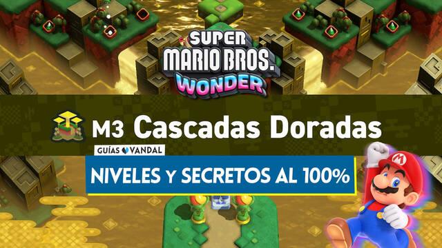 Mundo 3 Cascadas Doradas al 100% en Super Mario Bros. Wonder: Niveles y secretos - Super Mario Bros. Wonder
