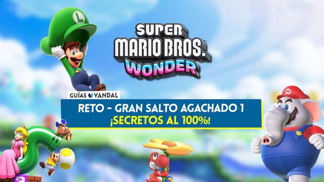 Reto Gran salto agachado 1 al 100% en Super Mario Bros. Wonder: Todos los secretos y coleccionables - Super Mario Bros. Wonder