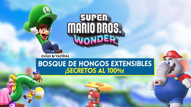 Bosque de hongos extensibles al 100% en Super Mario Bros. Wonder: Todos los secretos y coleccionables - Super Mario Bros. Wonder