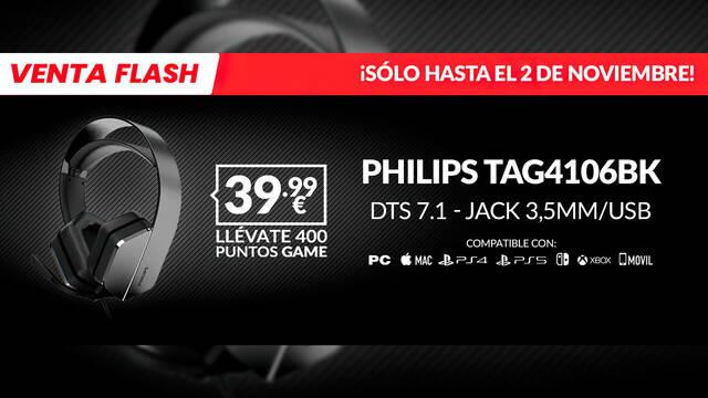 Oferta Flash Philips TAG4106BK en GAME por tiempo limitado rebaja