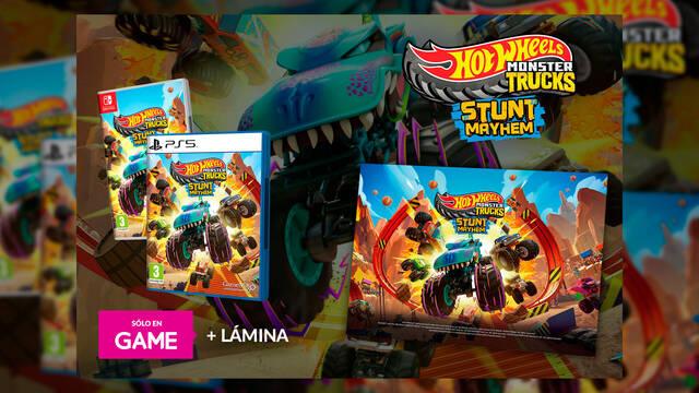 Reserva Hot Wheels Monster Trucks: Stunt Mayhem en GAME con l�mina de regalo exclusiva