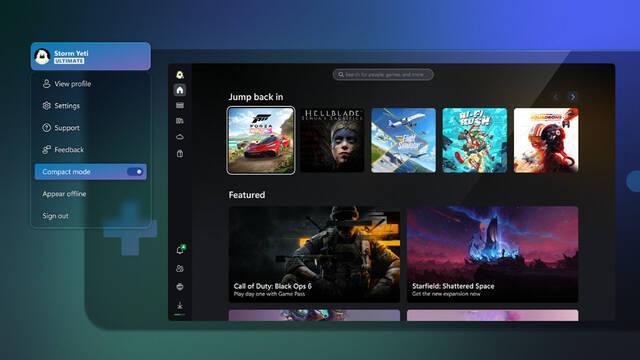 Xbox cambia la interfaz de su app para PC y la adapta m�s todav�a a dispositivos como Steam Deck 