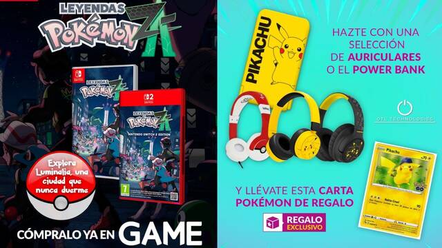 Leyendas Pok�mon: Z-A ya est� a la venta en GAME con una figura exclusiva y todo tipo de merchandising