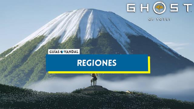 Todas las regiones en Ghost of Yotei, c�mo desbloquearlas y puntos de inter�s - Ghost of Yotei