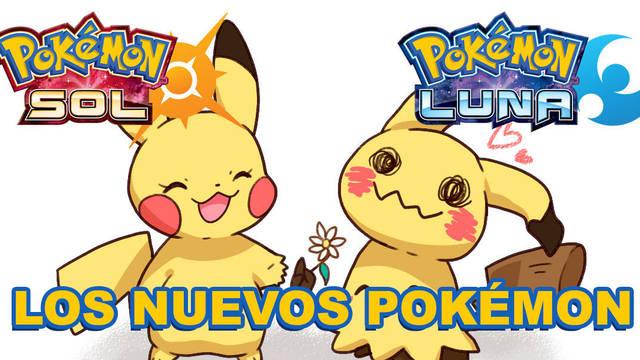 Los nuevos Pokémon de Pokémon Sol y Luna