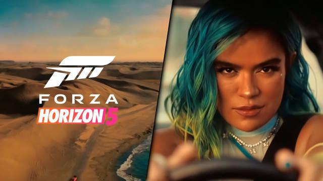 Forza Horizon 5 muestra un spot de acción real con Karol G y Cristo Fernández.