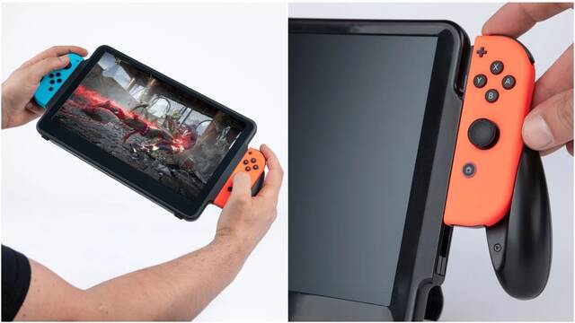 Orion Upswitch, un dispositivo que duplica el tamaño de la pantalla de Nintendo Switch.