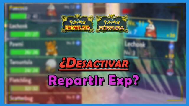 ¿Se puede desactivar Repartir Experiencia en Pokémon Escarlata y Púrpura? - Pokémon Escarlata y Púrpura