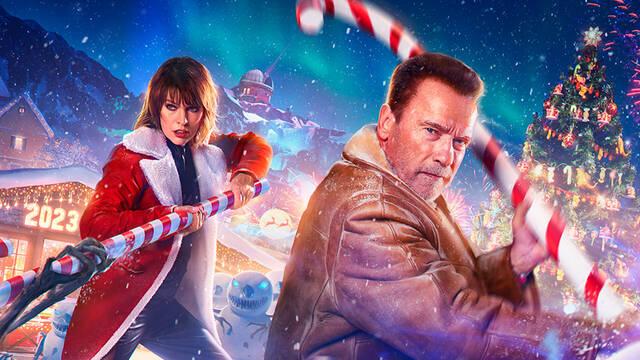 World of Tanks con Arnold Schwarzenegger y Milla Jovovich anuncio de imagen real Navidad 2022