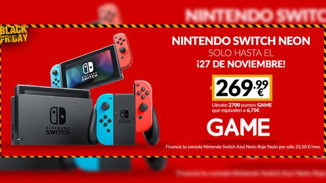 Consigue Nintendo Switch por solo 270 euros en GAME por el Black Friday