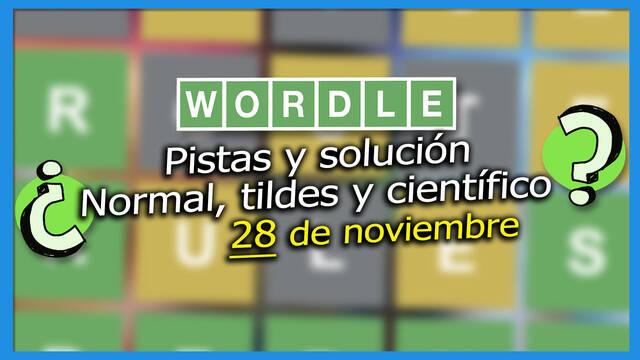 Wordle: Portada de la noticia con las pistas y soluciones para el 28 de noviembre de 2022