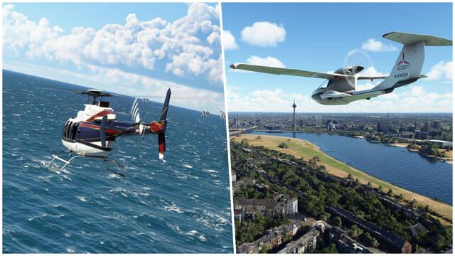 Microsoft Flight Simulator 40 aniversario: helicópteros y planeadores