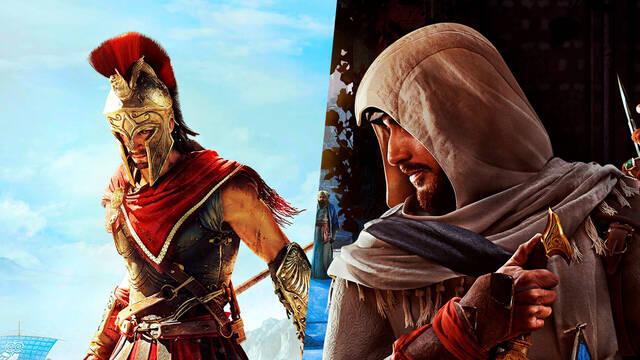 Assassin's Creed Odyssey con publicidad de Mirage dentro del juego.