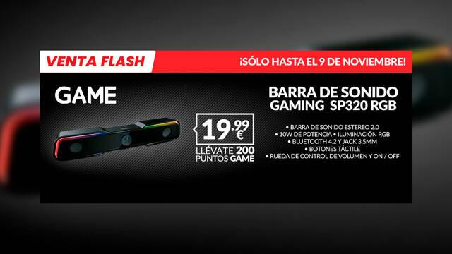 BARRA DE SONIDO GAMING GAME SP320 RGB BLUETOOTH por solo 19,99� en GAME