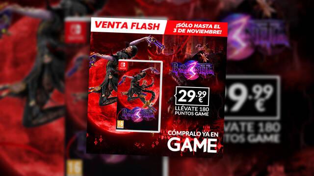 Consigue Bayonetta 3 para Switch por s�lo 29,99 euros en la nueva Oferta Flash de GAME.