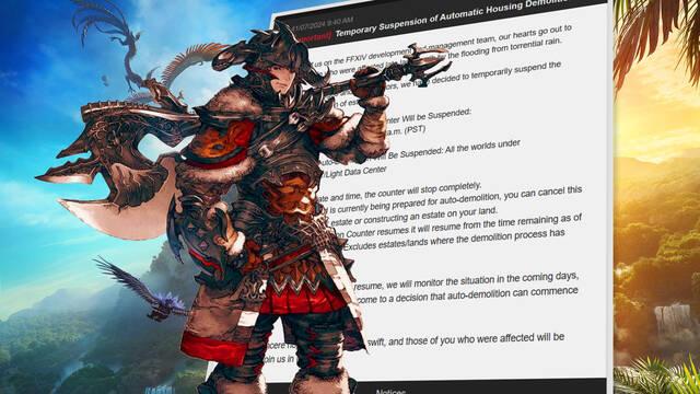 Square Enix se solidariza con los jugadores de FF14 afectados por la DANA y tiene un bonito gesto con ellos