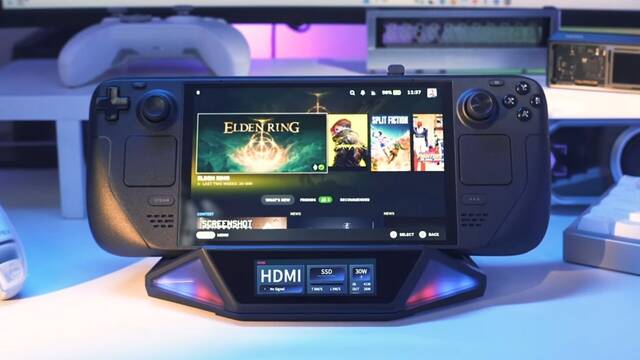 Este sofisticado dock para Steam Deck incluye ranura M.2, pantalla, ventilaci�n activa y multitud de puertos
