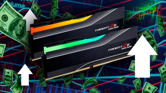 Ni gráfica ni procesador: El precio de la RAM sube un 300 % por la IA y ya es el componente más caro de un PC