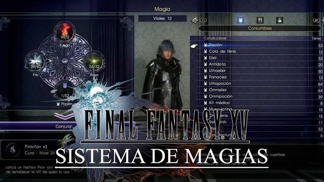 Magia en Final Fantasy XV: Todo lo que necesitas saber - Final Fantasy XV