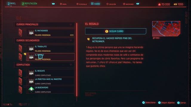 El regalo en Cyberpunk 2077 al 100% - Cyberpunk 2077