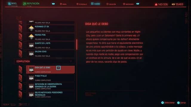 Diga qu� le debo en Cyberpunk 2077 al 100% - Cyberpunk 2077