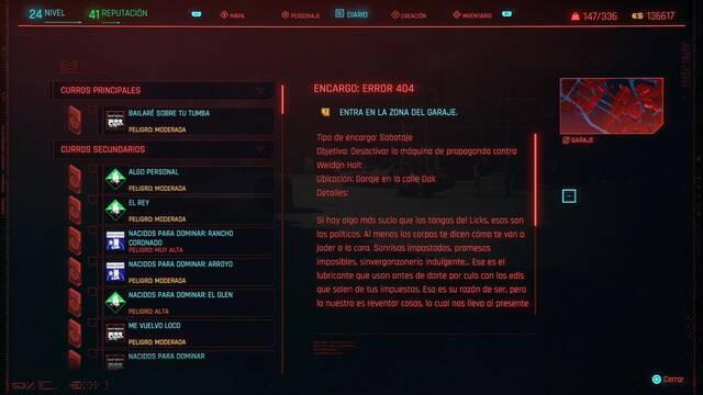 Error 404 en Cyberpunk 2077 al 100% - Cyberpunk 2077