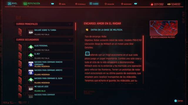 Amor en el radar en Cyberpunk 2077 al 100% - Cyberpunk 2077