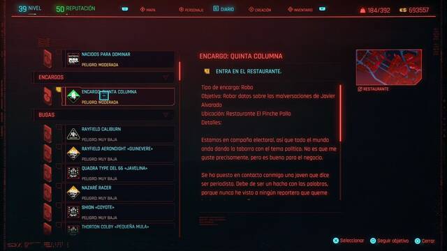 Quinta columna en Cyberpunk 2077 al 100% - Cyberpunk 2077