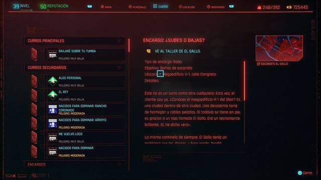 �Subes o bajas? en Cyberpunk 2077 al 100% - Cyberpunk 2077