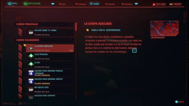 La chispa adecuada en Cyberpunk 2077 al 100% - Cyberpunk 2077