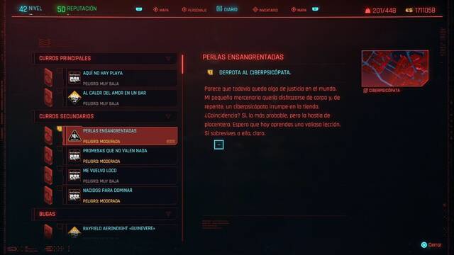 Perlas ensangrentadas en Cyberpunk 2077 al 100% - Cyberpunk 2077