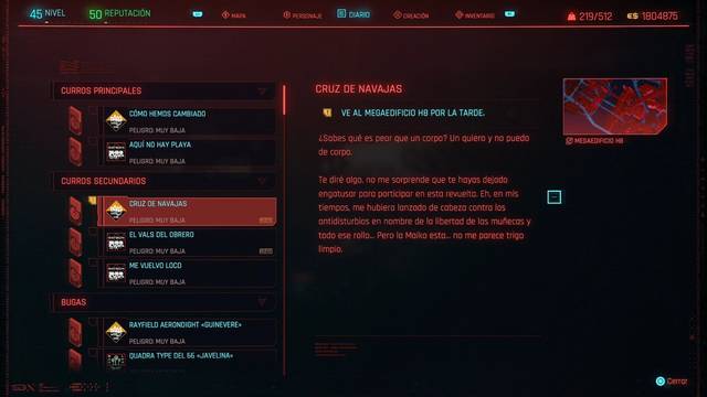 Cruz de navajas en Cyberpunk 2077 al 100% - Cyberpunk 2077