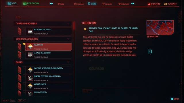 Holdin' on en Cyberpunk 2077 al 100% - Cyberpunk 2077