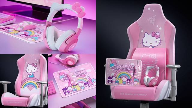 Sanrio y Razer colaboran en una colección gaming de Hello Kitty.