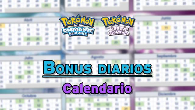Todos los bonus diarios en Pokémon Diamante Brillante y Perla Reluciente