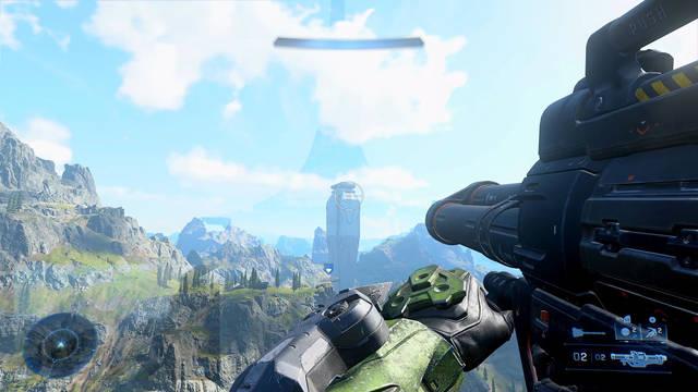 Halo Infinite: Recorren volando en un Warthog gran parte de su enorme mapa