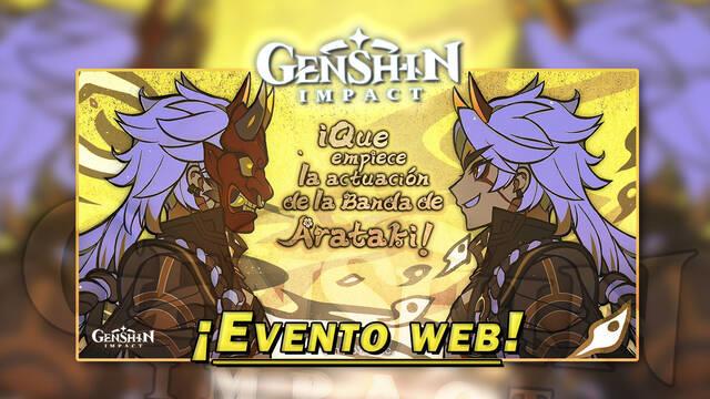 Genshin Impact: Gana Protogemas y m�s en el evento web de la Banda de Arataki
