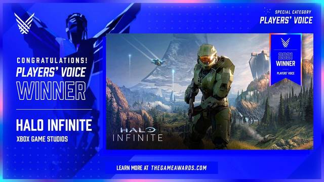 Halo Infinite gana el premio del publico de The Game Awards 2021