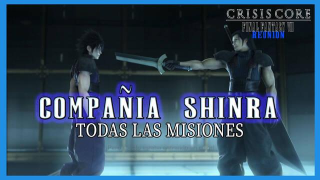 Crisis Core FFVII - Reunion: Compañía Shinra, todas las misiones - Crisis Core -Final Fantasy VII- Reunion