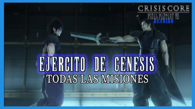 Crisis Core FFVII - Reunion: Ejército de Génesis, todas las misiones - Crisis Core -Final Fantasy VII- Reunion