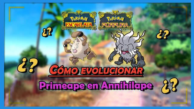 Cómo evolucionar a Primeape en Annihilape en Pokémon Escarlata y Púrpura - Pokémon Escarlata y Púrpura