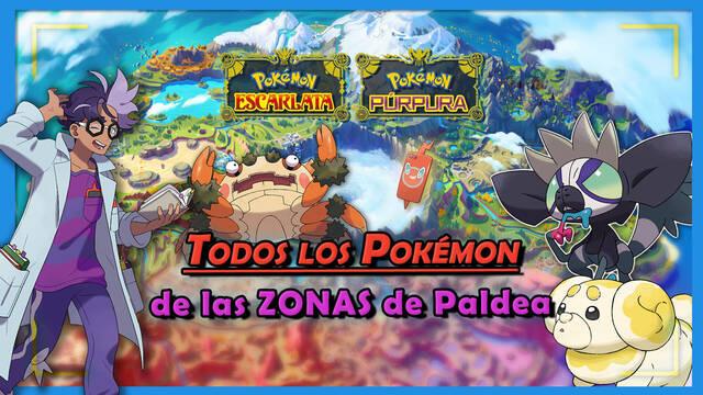 TODOS los Pokémon salvajes de cada zona de Escarlata y Púrpura (Localización) - Pokémon Escarlata y Púrpura